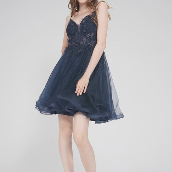 A-Line Mini Tulle Homecoming Dress CS1019 - COCOMELODY