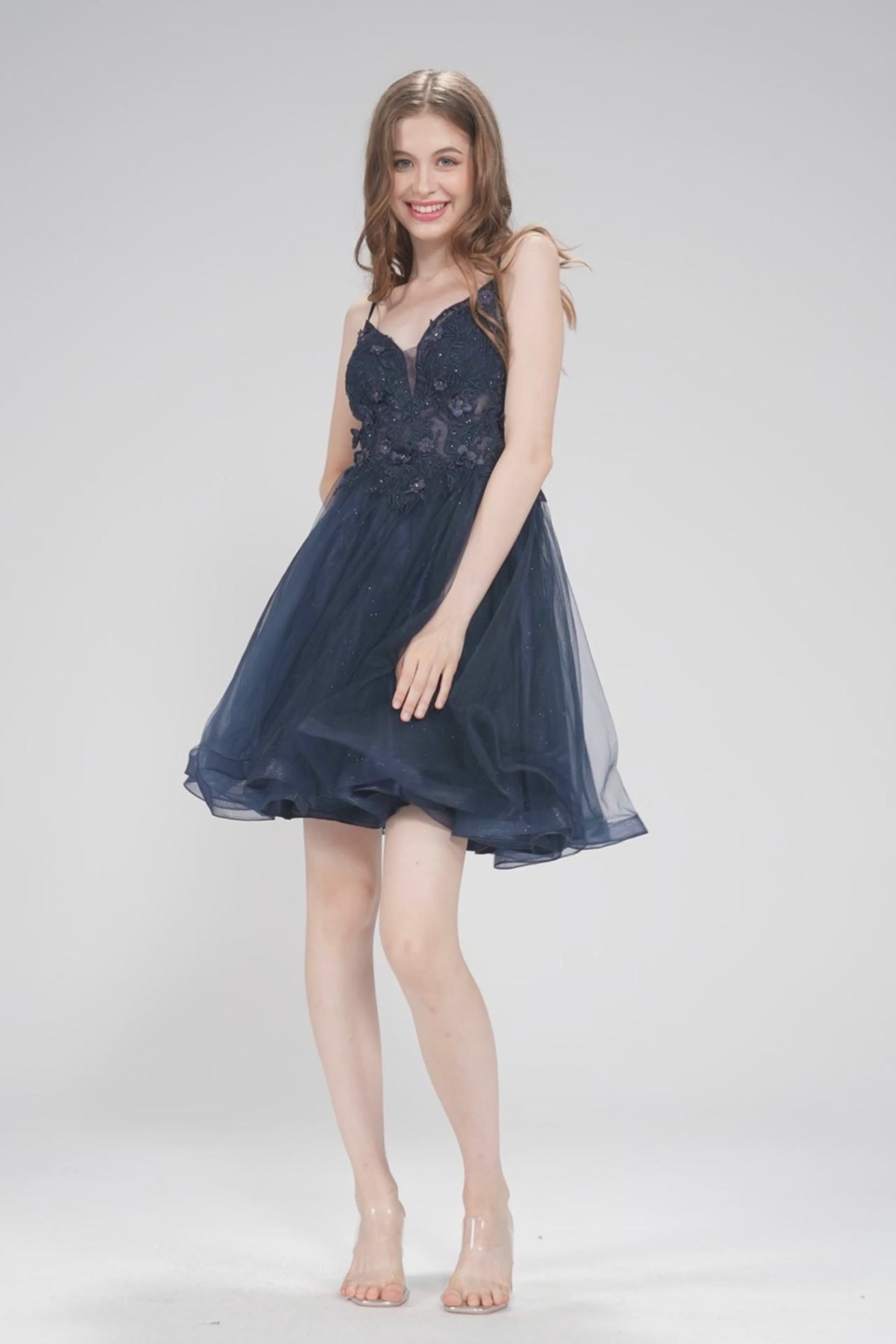 A-Line Mini Tulle Homecoming Dress CS1019 - COCOMELODY