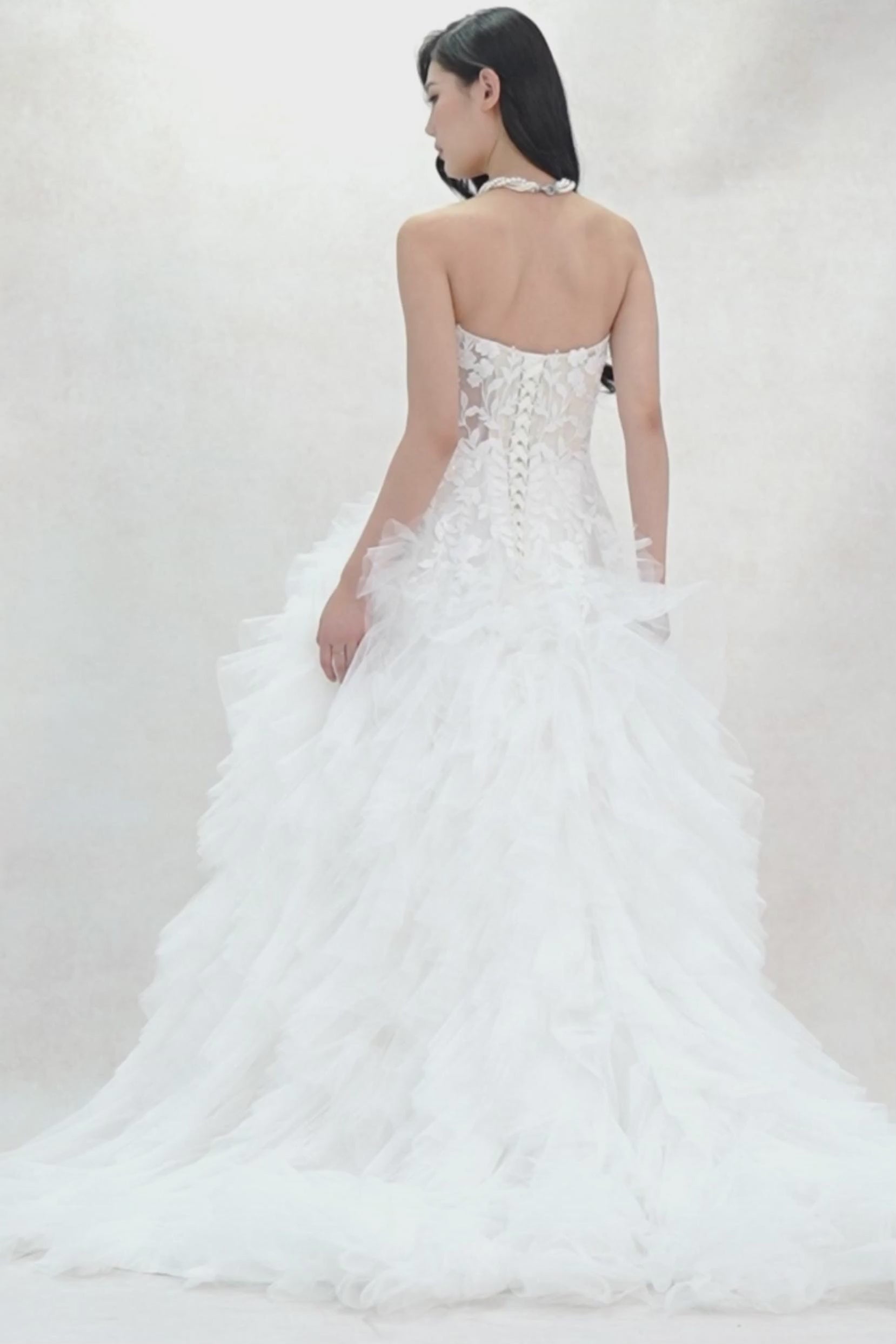 A-Line Court Train Tulle Wedding Dress CW3620 - COCOMELODY