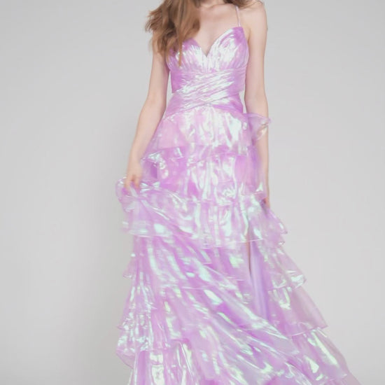 A-Line Maxi Organza Prom Dress CS0956