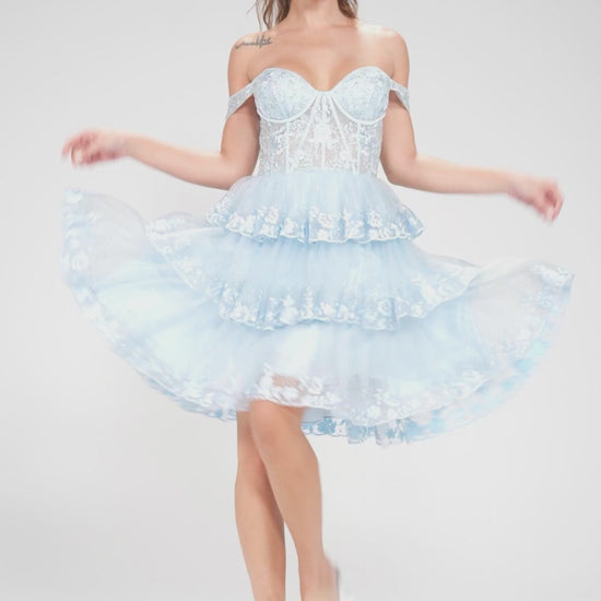 Ball Gown Mini Tulle Homecoming Dress CS0994 - COCOMELODY