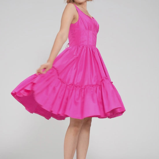 A-Line Mini Taffeta Homecoming Dress CS0952 - COCOMELODY