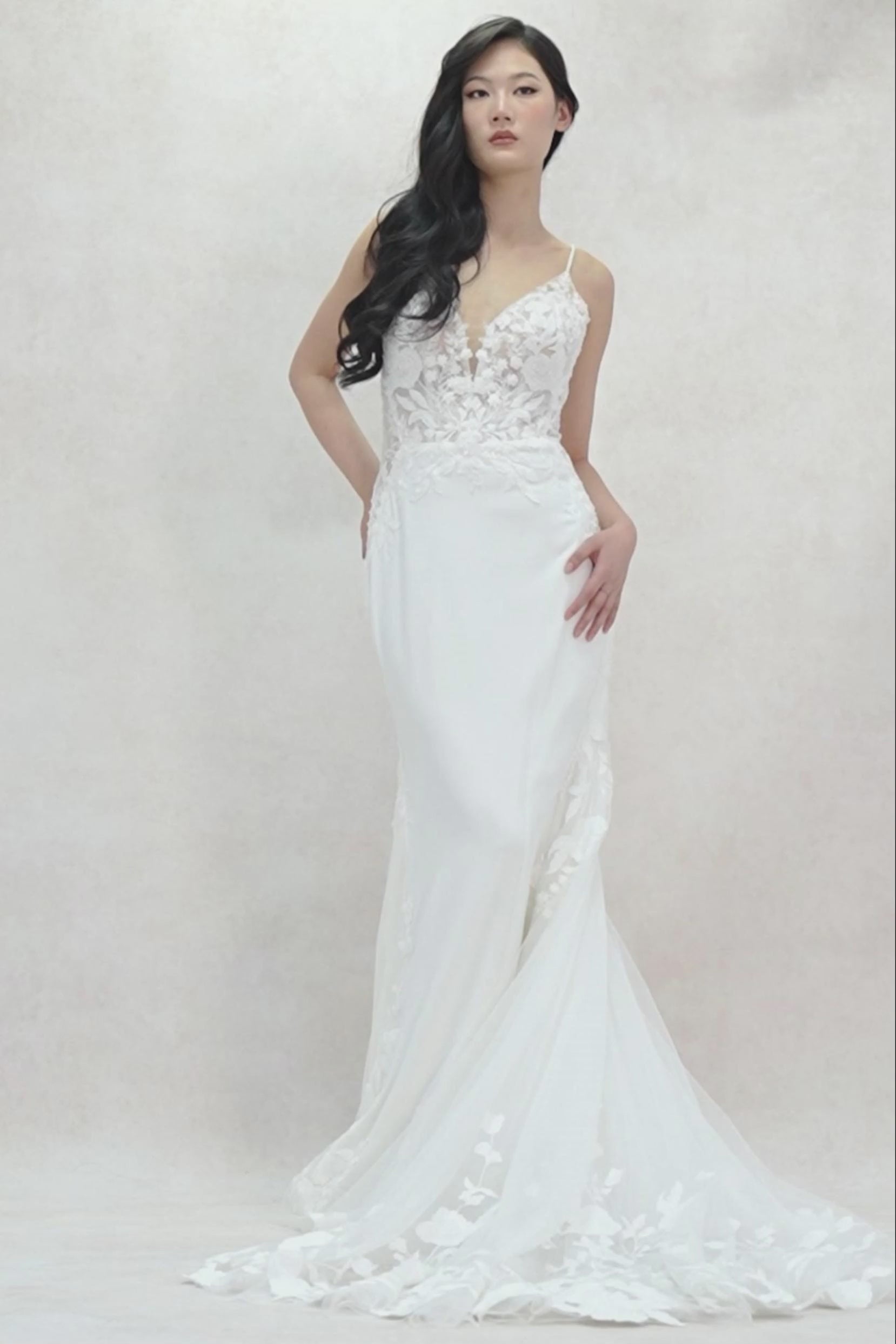 Trumpet-Mermaid Court Train Stretch Satin Wedding Dress CW3616 - COCOMELODY