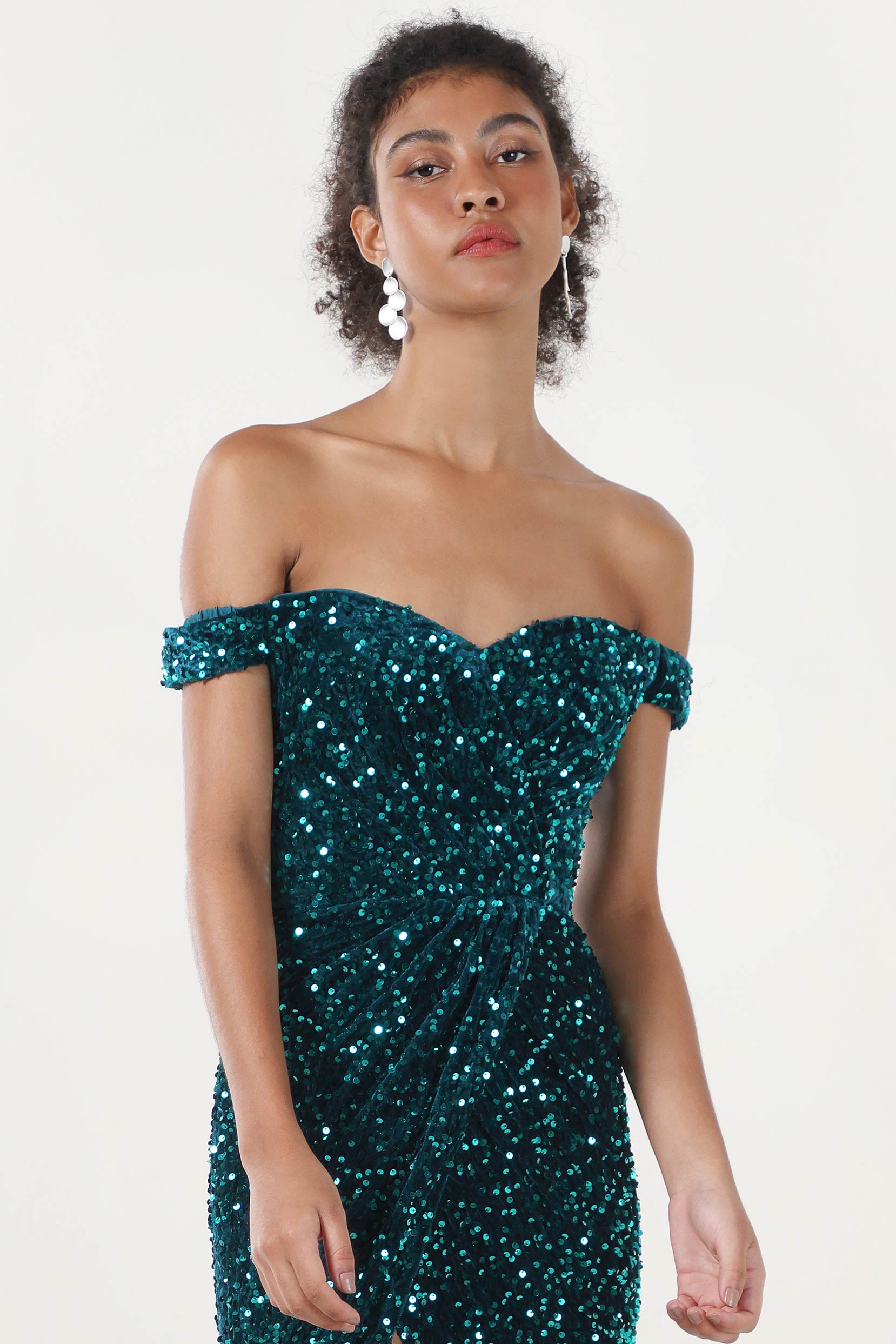 Cocomelody Hunter Green Prom Dress Sequin Formal Dress CS0639, Black Cocomelody Hunter Green Prom Dress Sequin Formal Dress CS0639, Black