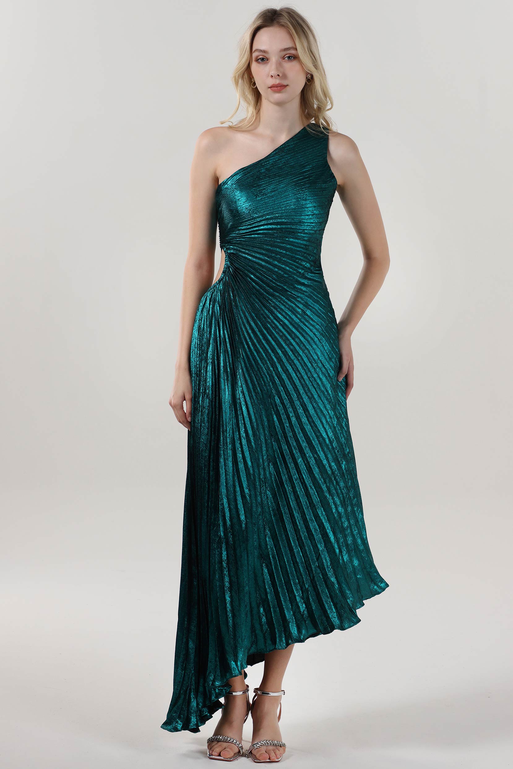 Cocomelody Unique Prom Dress Midi Metallic Formal Dress CS0644, Purple Dusk Cocomelody Unique Prom Dress Midi Metallic Formal Dress CS0644, Purple Dusk