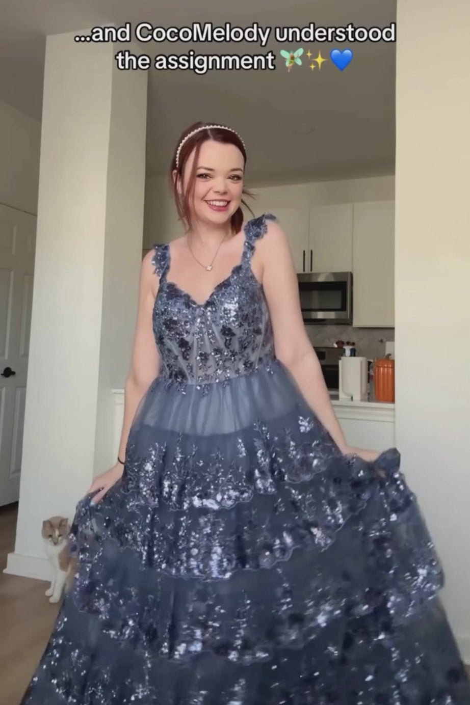 Ball Gown Sweep-Brush Train Tulle Prom Dress CS0481 - COCOMELODY