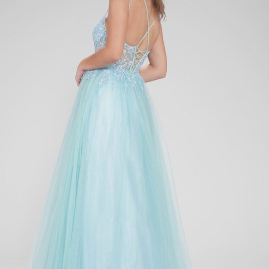 A-Line Maxi Tulle Prom Dress CS1070 - COCOMELODY