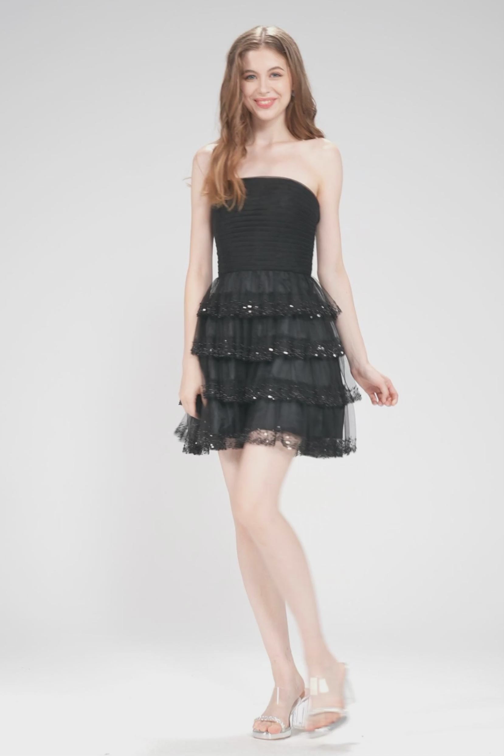 A-Line Mini Tulle Homecoming Dress CS1016 - COCOMELODY