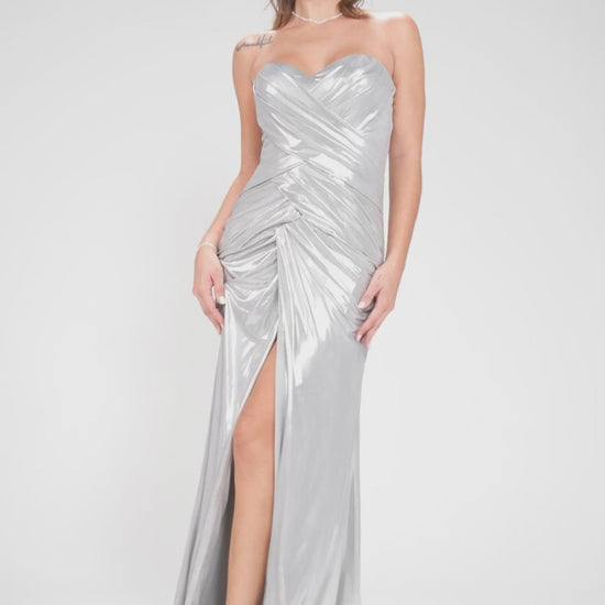 Sheath-Column Maxi Hot Stamping Cloth Prom Dress CS1041 - COCOMELODY
