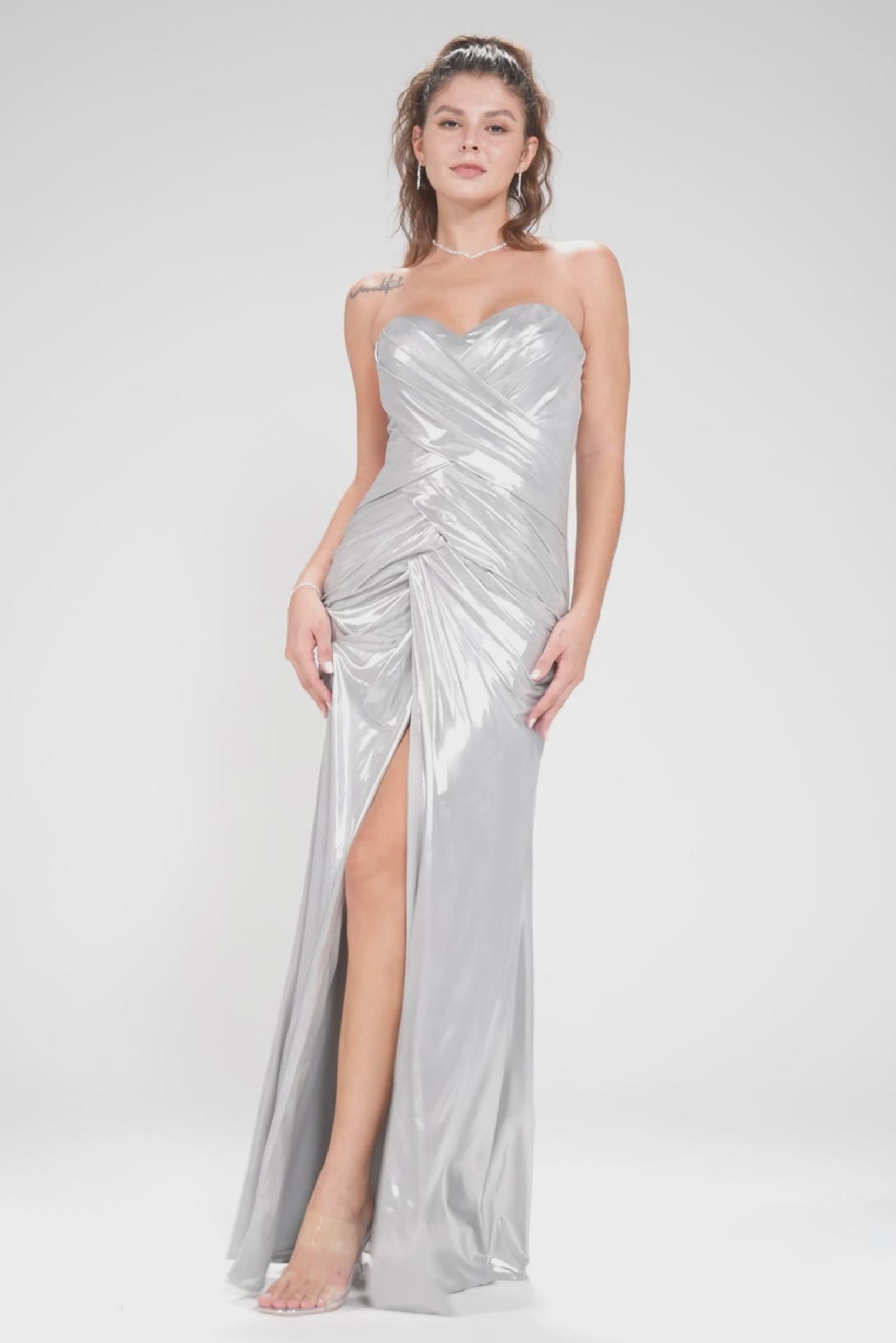 Sheath-Column Maxi Hot Stamping Cloth Prom Dress CS1041 - COCOMELODY