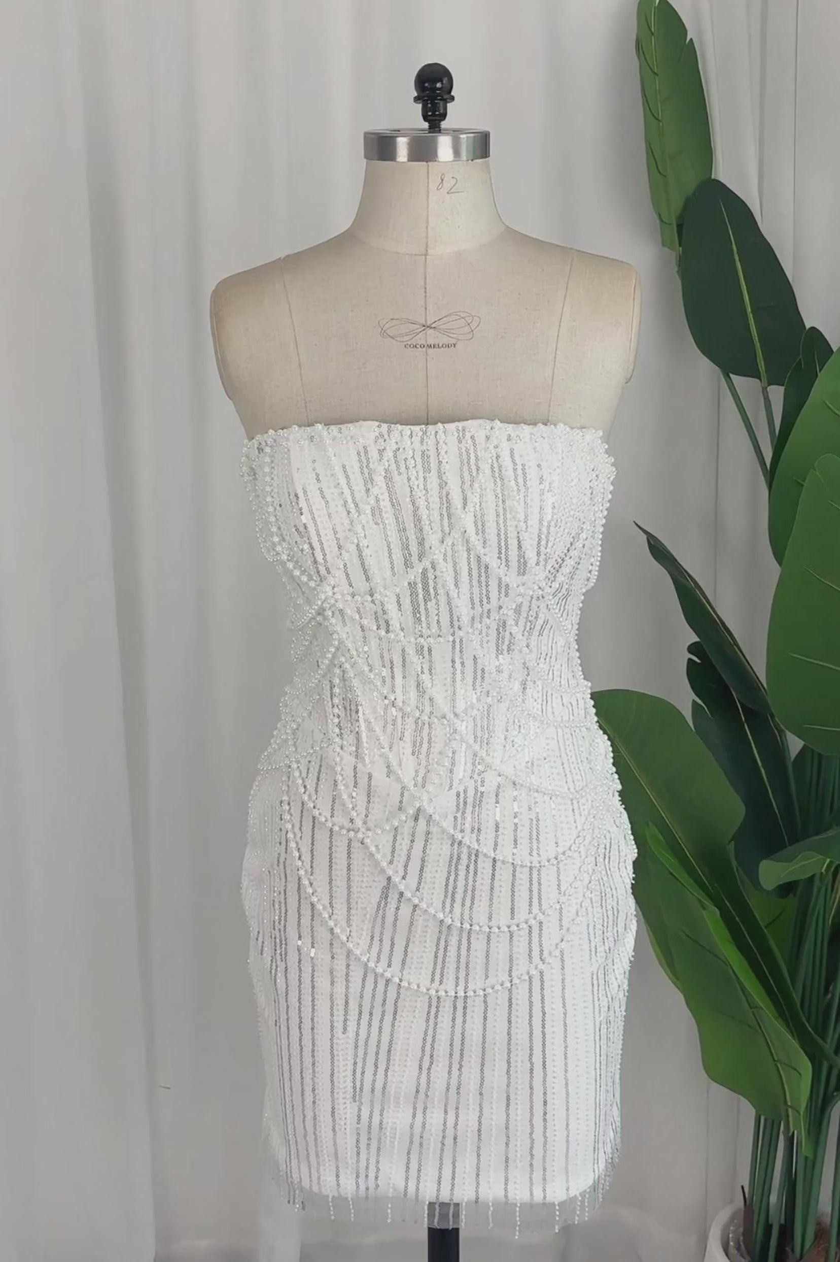 sachin and babi light blue dress ZD Summer-Luxury Straight Dropped Waist Tassel Crystal Evening Dress,  Tea-Length Gown, Sparkly Glitter Prom Gown, New Fashion