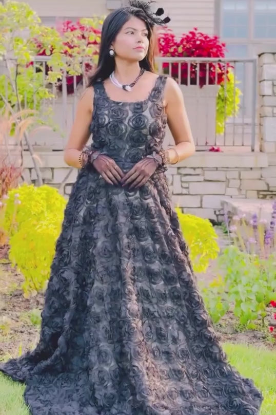 A-Line Maxi Tulle Mother Of The Bride Dress CM0270  - COCOMELODY