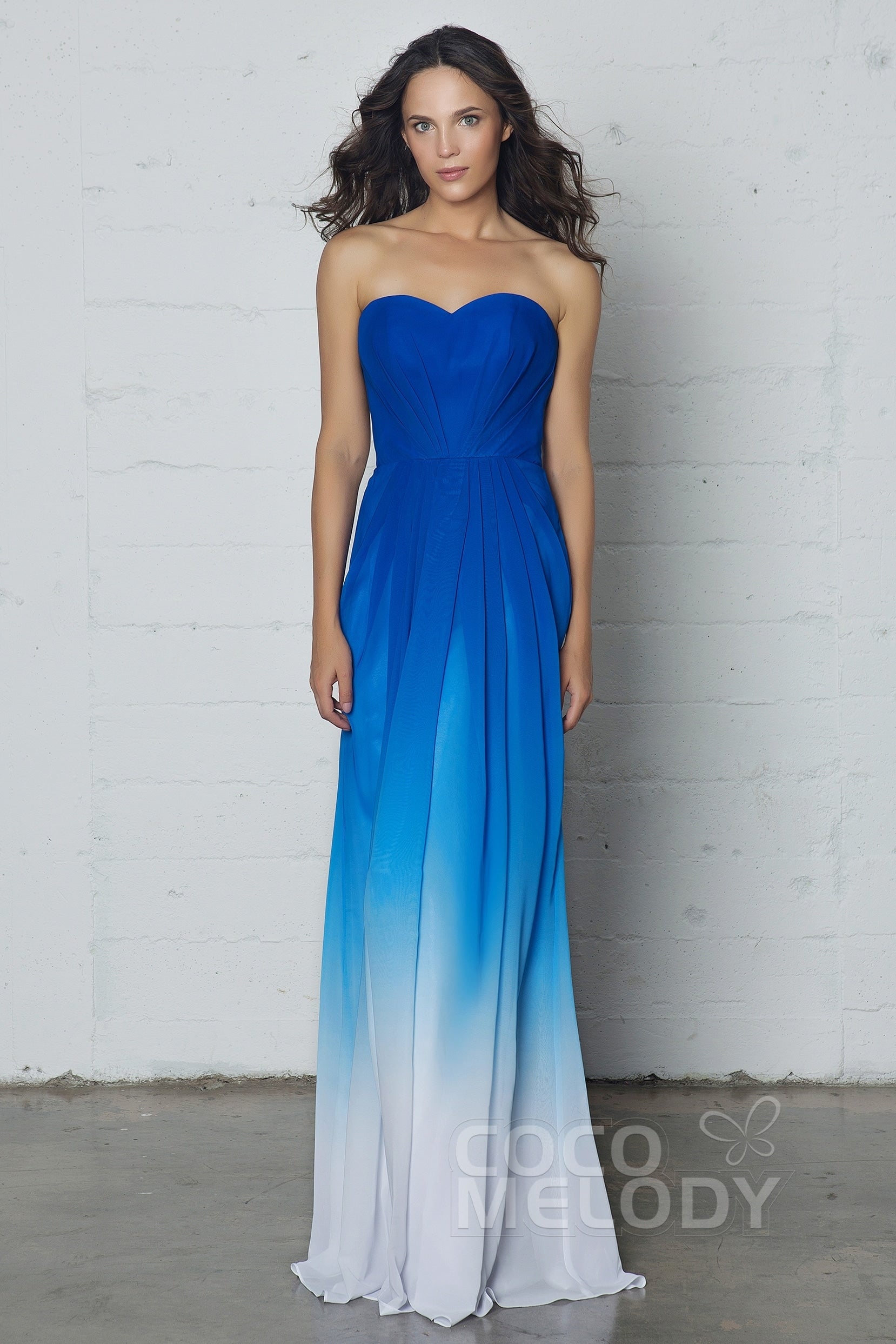 Sweetheart Floor Length Chiffon Dress LOZF15045 – COCOMELODY