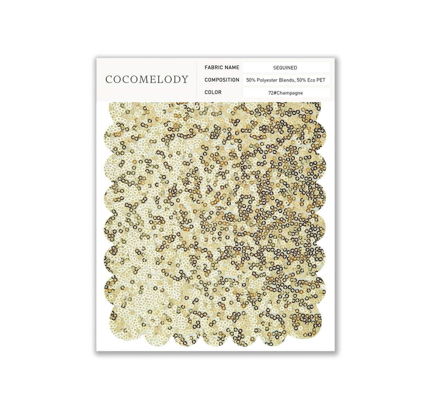 Sequin Swatch in Single Color SWSD17002 - COCOMELODY