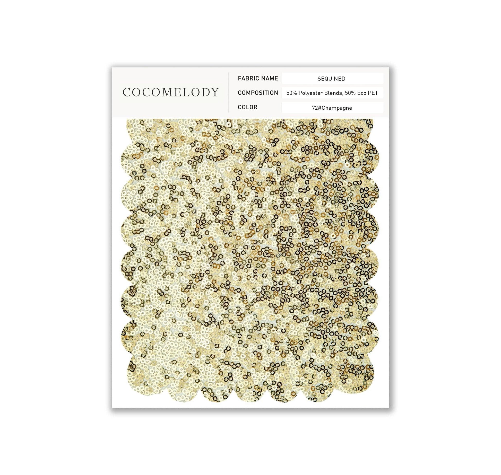 Sequin Swatch in Single Color SWSD17002 - COCOMELODY