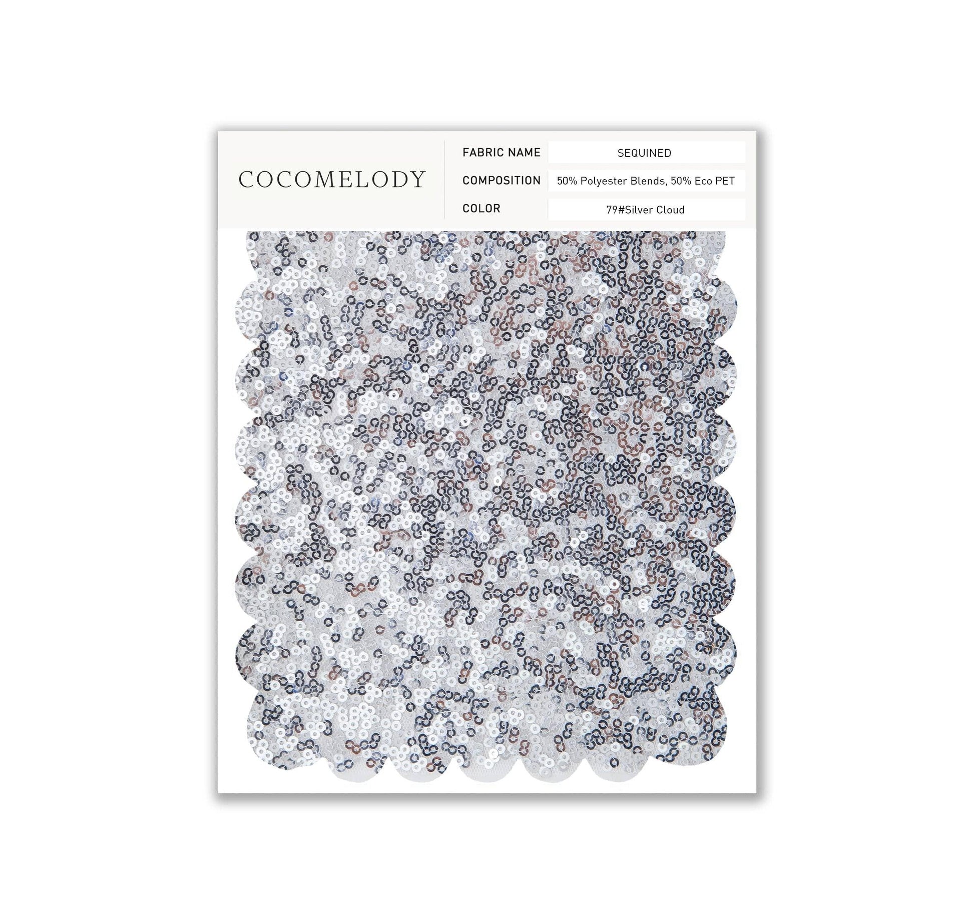 Sequin Swatch in Single Color SWSD17002 - COCOMELODY