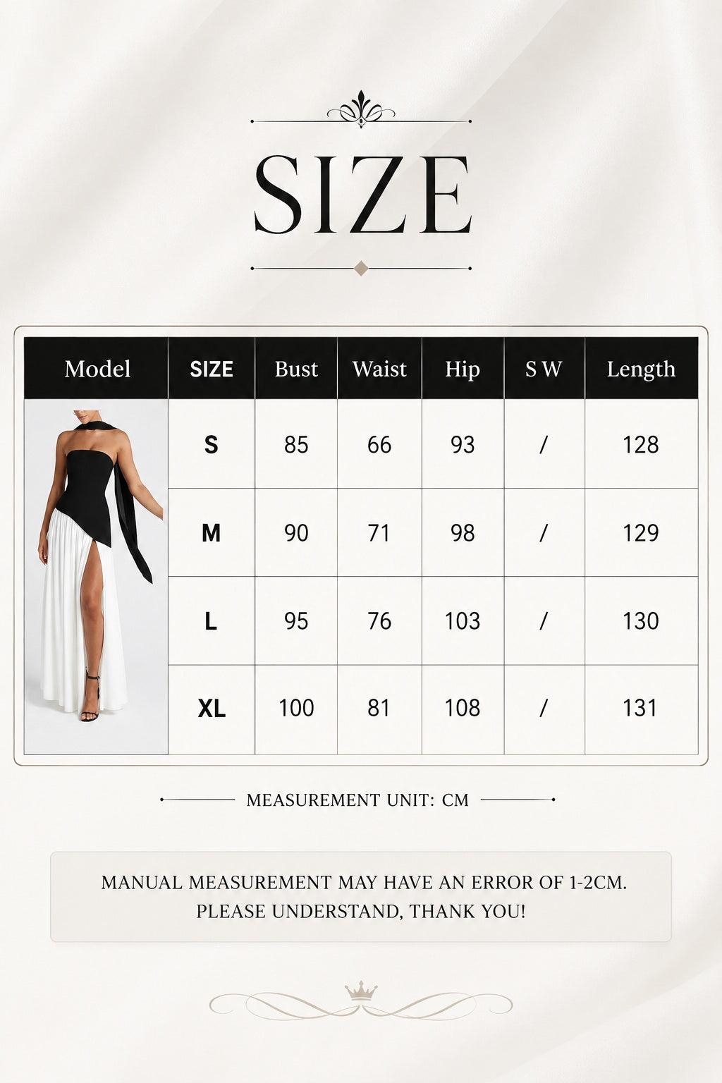 A-Line Maxi Knitted Fabric Dress 970800986791 - 7 Days / Black/Ivory / S - COCOMELODY