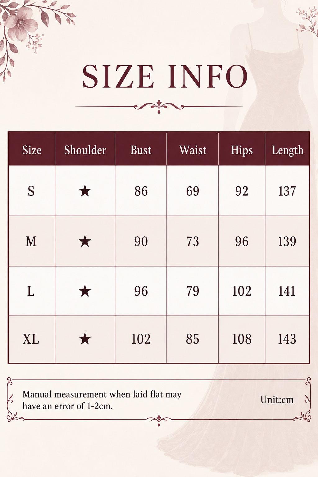 size chart for formal dresses A-Line Satin Lace Maxi Wedding Guest Dress Spaghetti Straps Pleating Gown COCOMELODY 976108418795, 7 Days / Dark Green / S length dress has a Size:34FF LIVE 09/27/24 MV Green Willow Halter Maxi