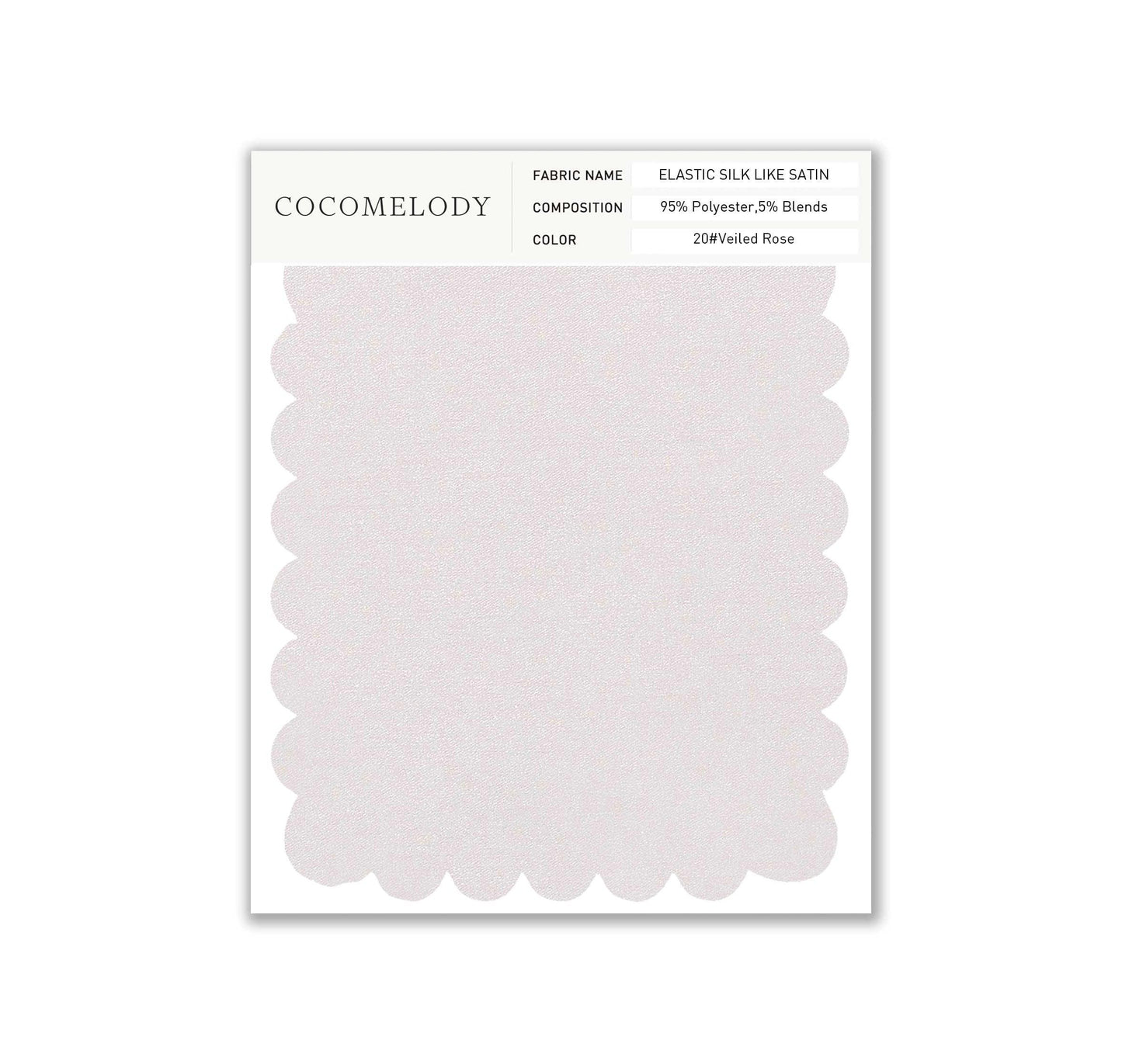 Elastic Silk like Satin Fabric Swatch in Single Color SWSS16005 - COCOMELODY