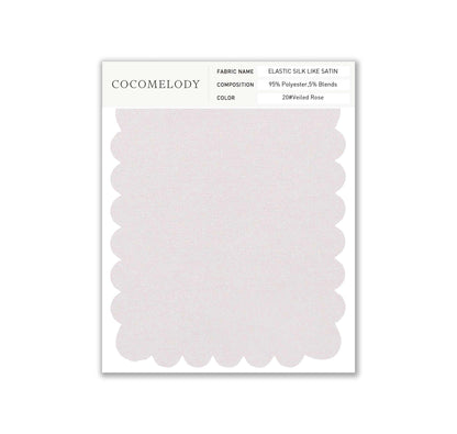 Elastic Silk like Satin Fabric Swatch in Single Color SWSS16005 - COCOMELODY