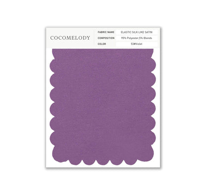 Elastic Silk like Satin Fabric Swatch in Single Color SWSS16005 - COCOMELODY