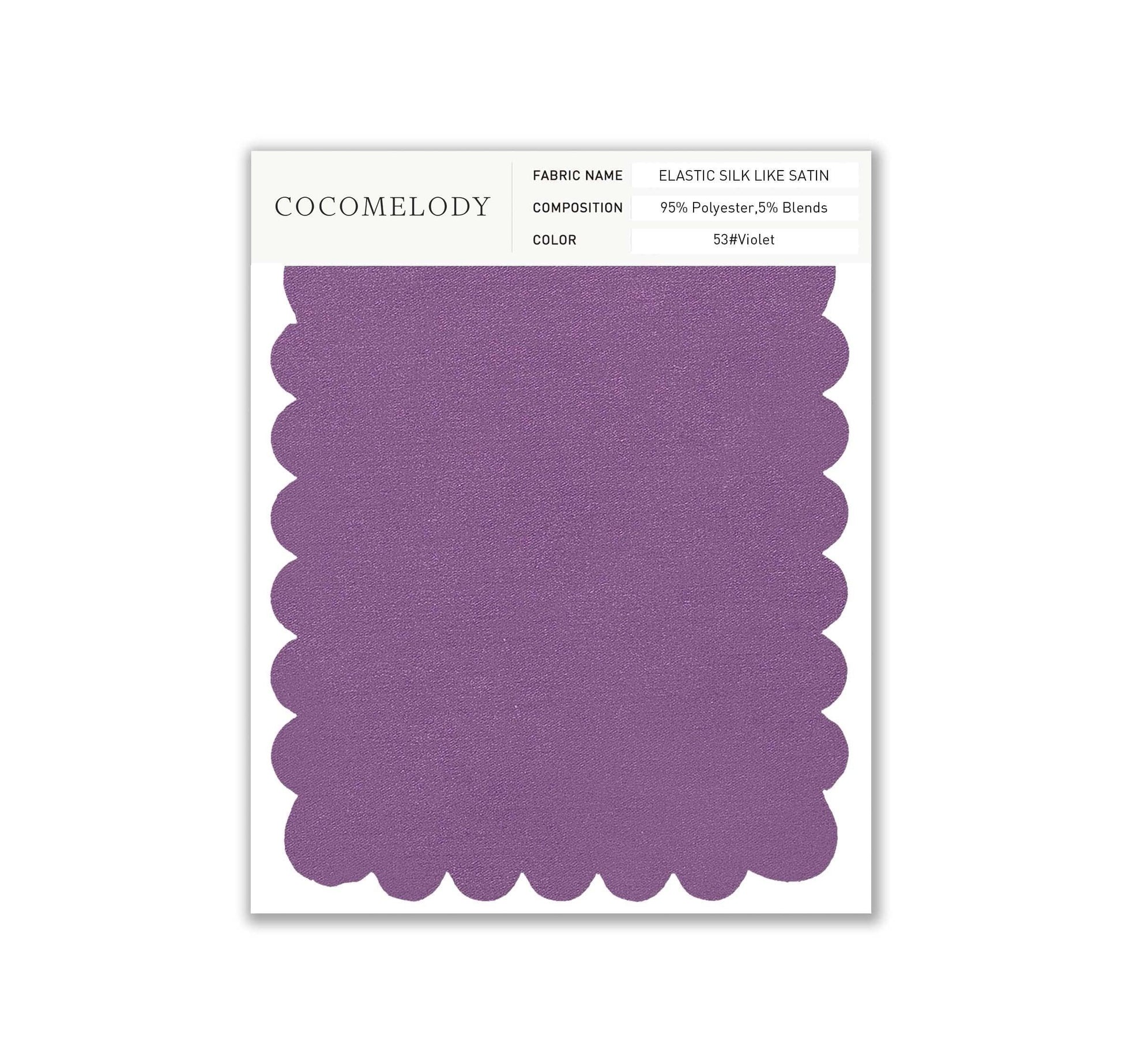 Elastic Silk like Satin Fabric Swatch in Single Color SWSS16005 - COCOMELODY