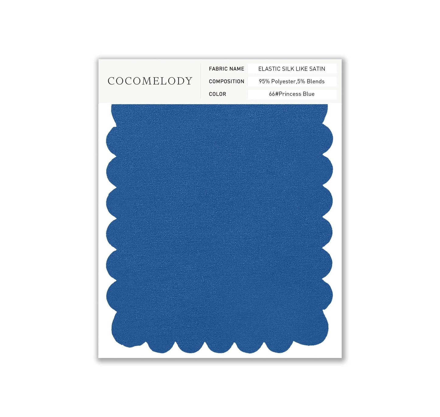 Elastic Silk like Satin Fabric Swatch in Single Color SWSS16005 - COCOMELODY