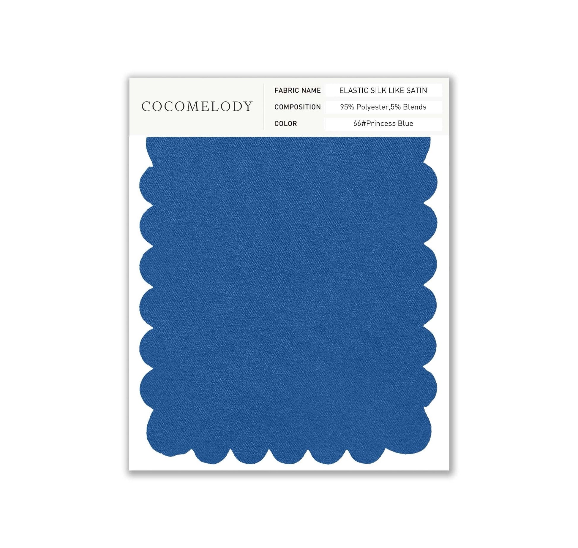 Elastic Silk like Satin Fabric Swatch in Single Color SWSS16005 - COCOMELODY