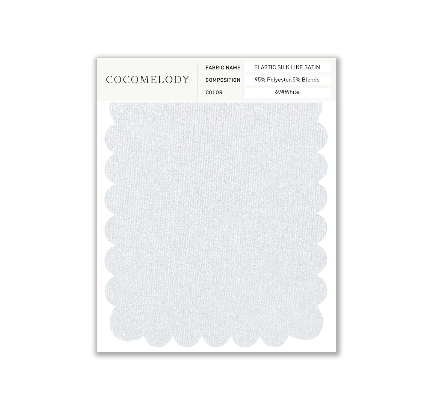 Elastic Silk like Satin Fabric Swatch in Single Color SWSS16005 - COCOMELODY