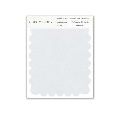 Elastic Silk like Satin Fabric Swatch in Single Color SWSS16005 - COCOMELODY