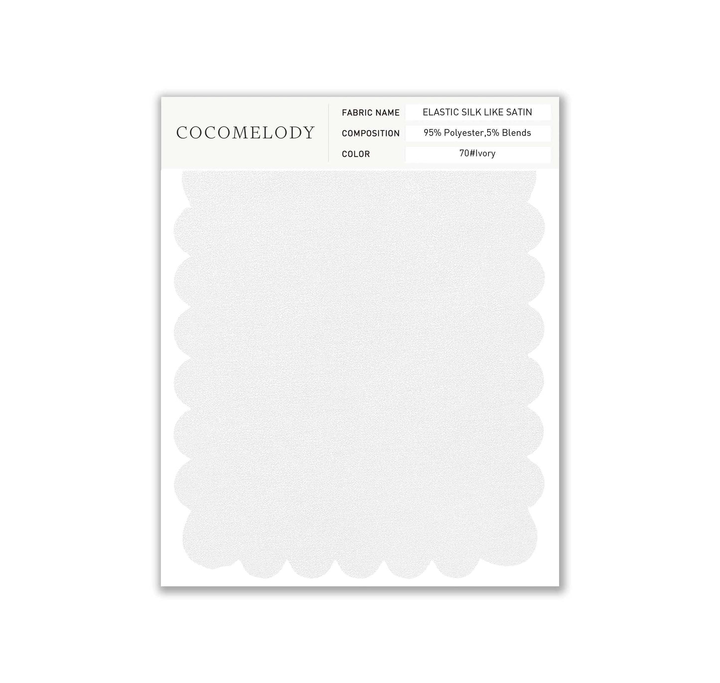 Elastic Silk like Satin Fabric Swatch in Single Color SWSS16005 - COCOMELODY