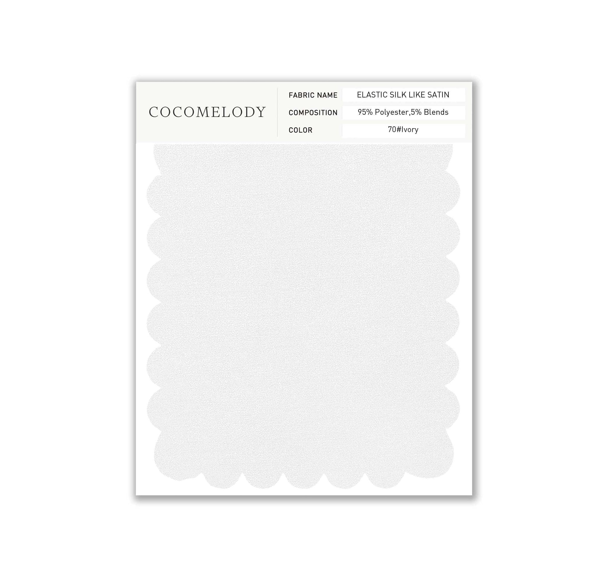 Elastic Silk like Satin Fabric Swatch in Single Color SWSS16005 - COCOMELODY