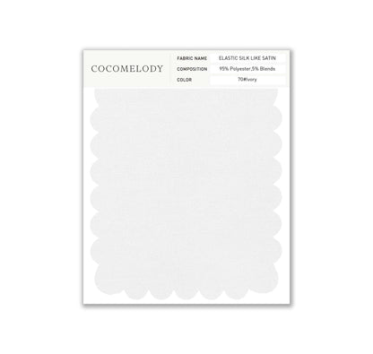 Elastic Silk like Satin Fabric Swatch in Single Color SWSS16005 - COCOMELODY