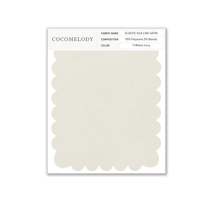 Elastic Silk like Satin Fabric Swatch in Single Color SWSS16005 - COCOMELODY