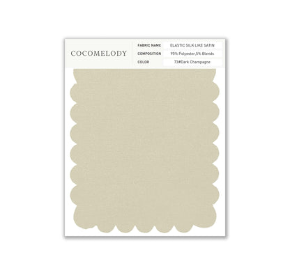 Elastic Silk like Satin Fabric Swatch in Single Color SWSS16005 - COCOMELODY