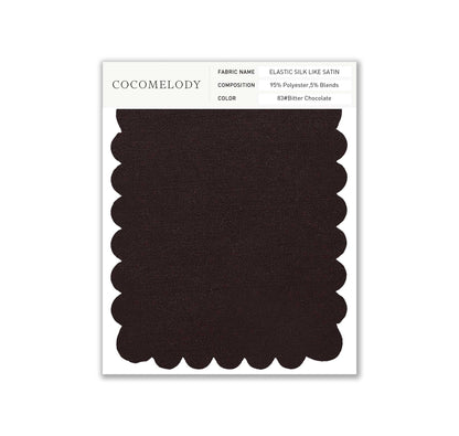 Elastic Silk like Satin Fabric Swatch in Single Color SWSS16005 - COCOMELODY