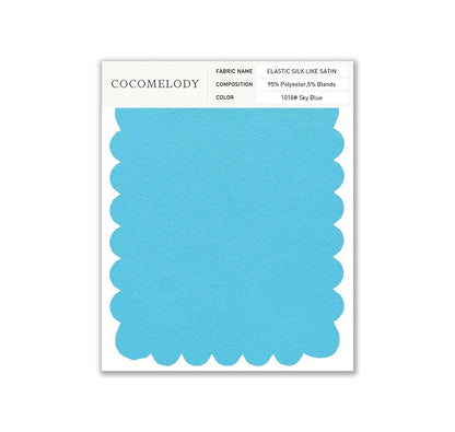 Elastic Silk like Satin Fabric Swatch in Single Color SWSS16005 - COCOMELODY