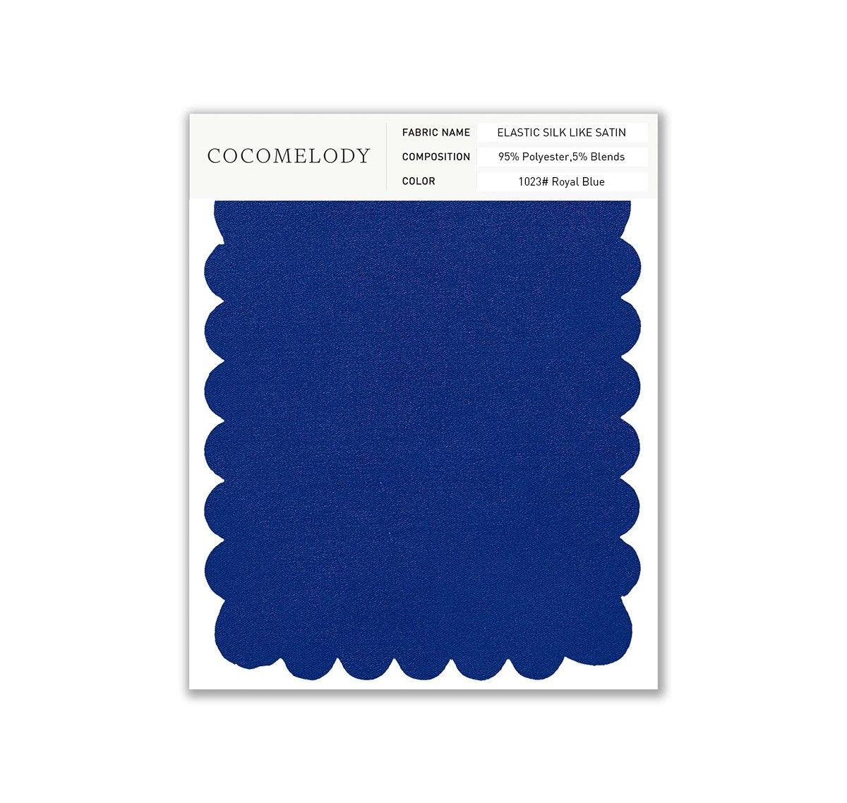Elastic Silk like Satin Fabric Swatch in Single Color SWSS16005 - COCOMELODY