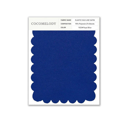 Elastic Silk like Satin Fabric Swatch in Single Color SWSS16005 - COCOMELODY