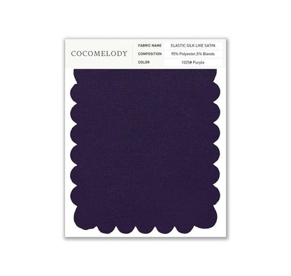 Elastic Silk like Satin Fabric Swatch in Single Color SWSS16005 - COCOMELODY