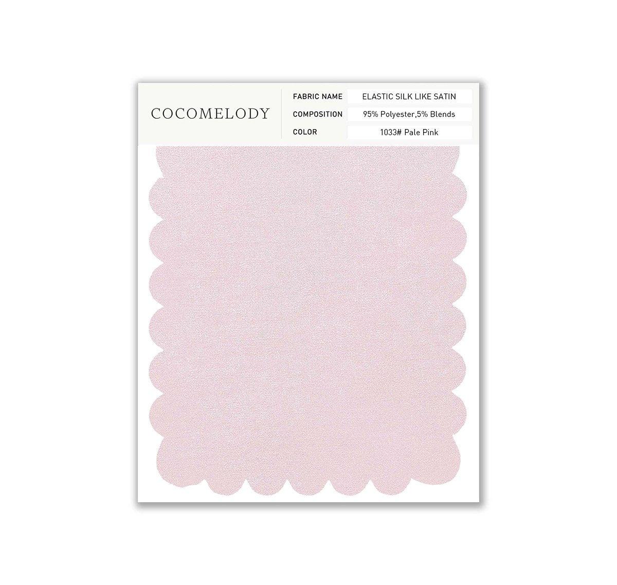 Elastic Silk like Satin Fabric Swatch in Single Color SWSS16005 - COCOMELODY