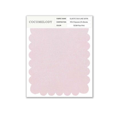 Elastic Silk like Satin Fabric Swatch in Single Color SWSS16005 - COCOMELODY
