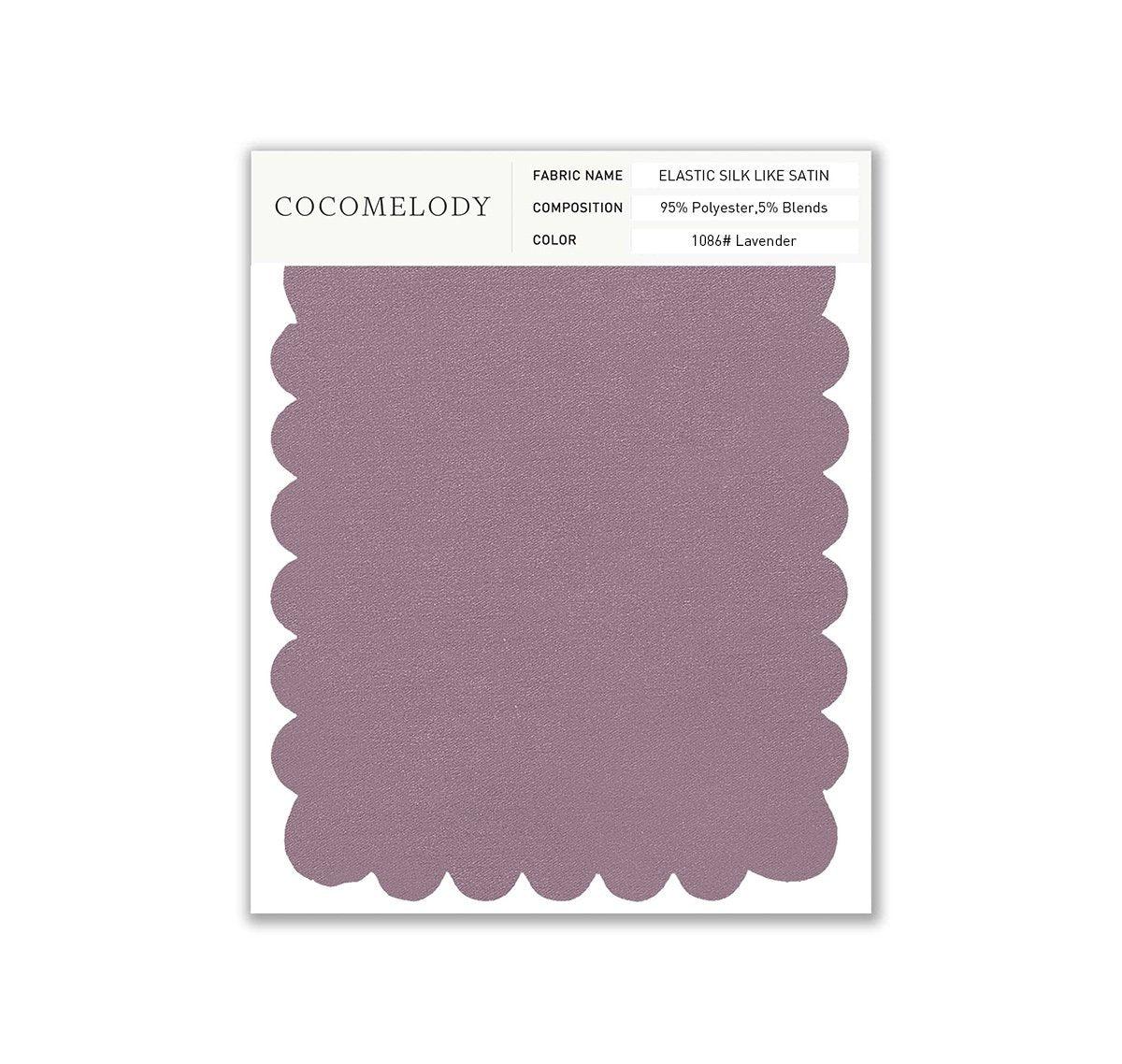 Elastic Silk like Satin Fabric Swatch in Single Color SWSS16005 - COCOMELODY