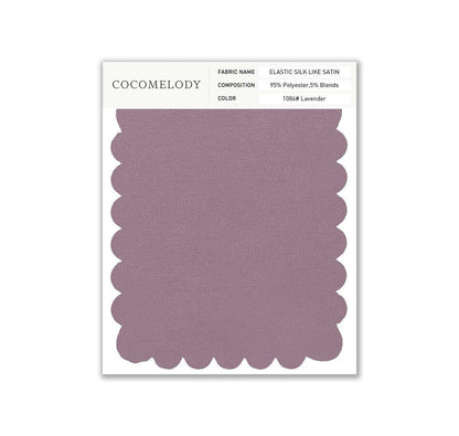 Elastic Silk like Satin Fabric Swatch in Single Color SWSS16005 - COCOMELODY