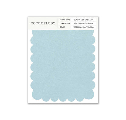 Elastic Silk like Satin Fabric Swatch in Single Color SWSS16005 - COCOMELODY