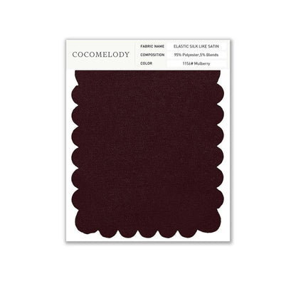 Elastic Silk like Satin Fabric Swatch in Single Color SWSS16005 - COCOMELODY