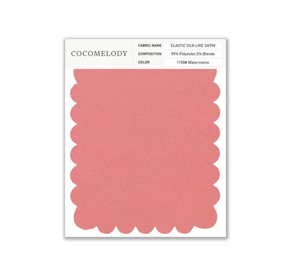 Elastic Silk like Satin Fabric Swatch in Single Color SWSS16005 - COCOMELODY