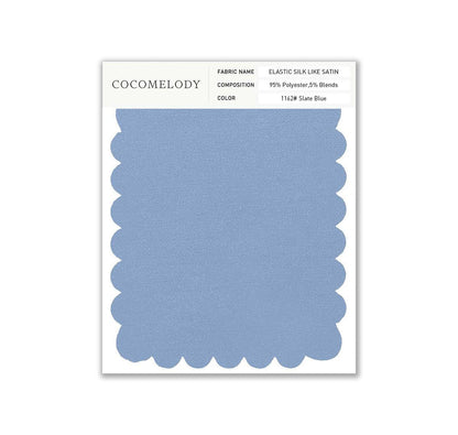 Elastic Silk like Satin Fabric Swatch in Single Color SWSS16005 - COCOMELODY