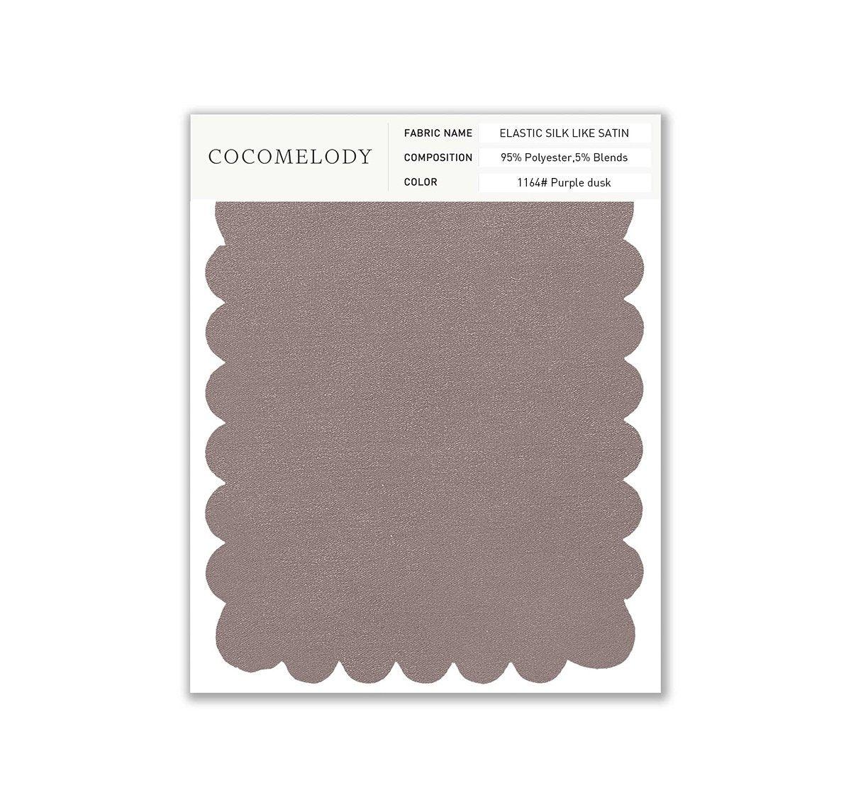 Elastic Silk like Satin Fabric Swatch in Single Color SWSS16005 - COCOMELODY