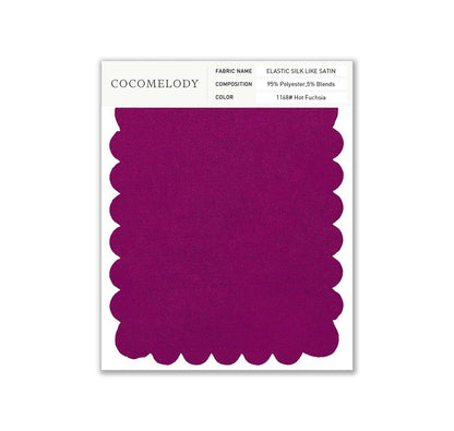 Elastic Silk like Satin Fabric Swatch in Single Color SWSS16005 - COCOMELODY